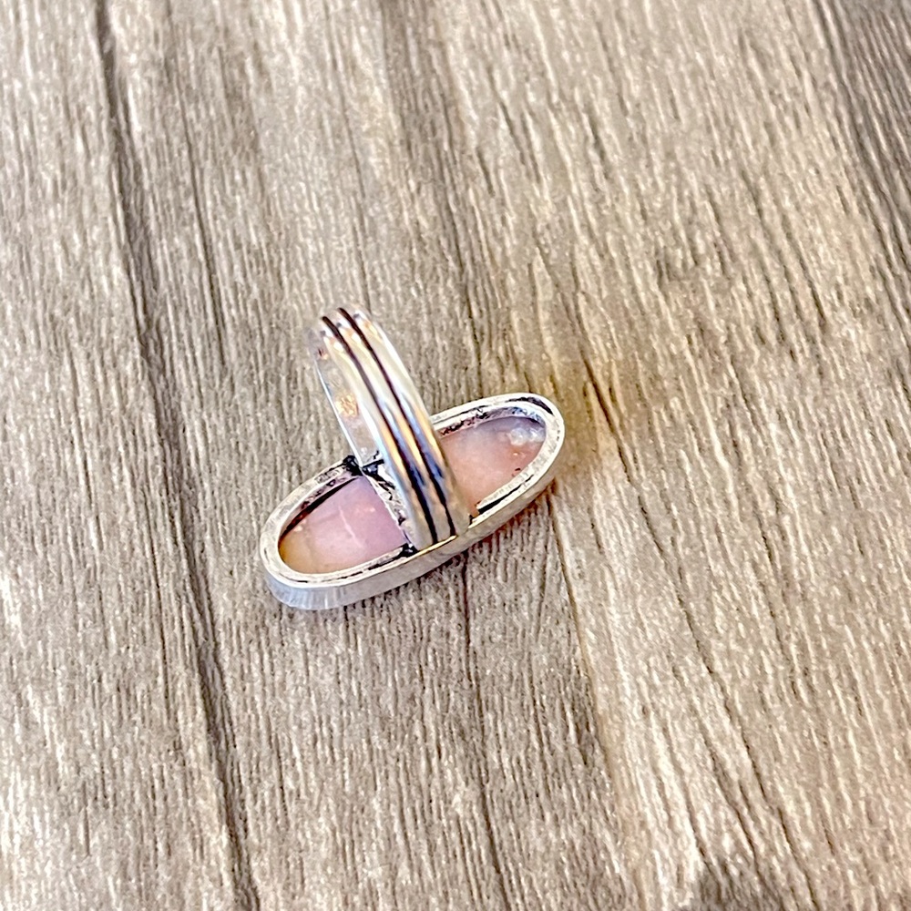 Pink Peruvian Opal Ring - image 5